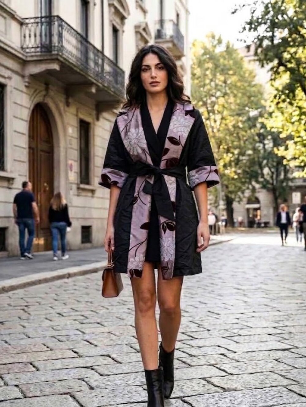 Eugenio Vazzano NWT $598 OOAK Sicily Art Wrap Coat Italy Designer Sz S Handmade